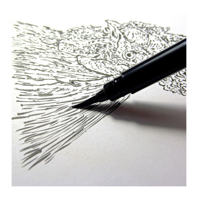 Pentel POCKET BRUSH penborstel - zwart Pentel POCKET BRUSH penborstel - zwart