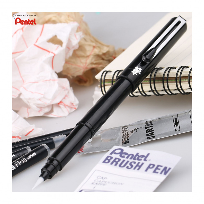 Pentel POCKET BRUSH penborstel - zwart Pentel POCKET BRUSH penborstel - zwart