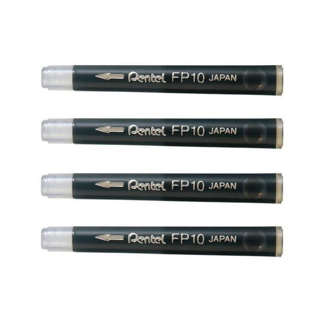 Pentel inktcartridges voor POCKET BRUSH penkwast - doosje van 4