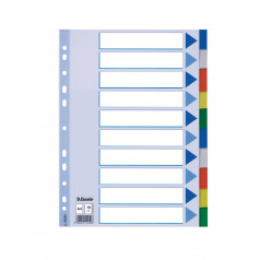 Neutrale tabbladverdelers - gekleurd plastic
