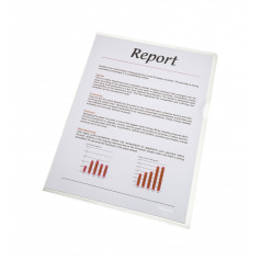 Transparante L-mappen gekorreld PP - A4 - standaard kwaliteit - doos van 100 Transparante L-mappen gekorreld PP - A4 - standaard kwaliteit - doos van 100