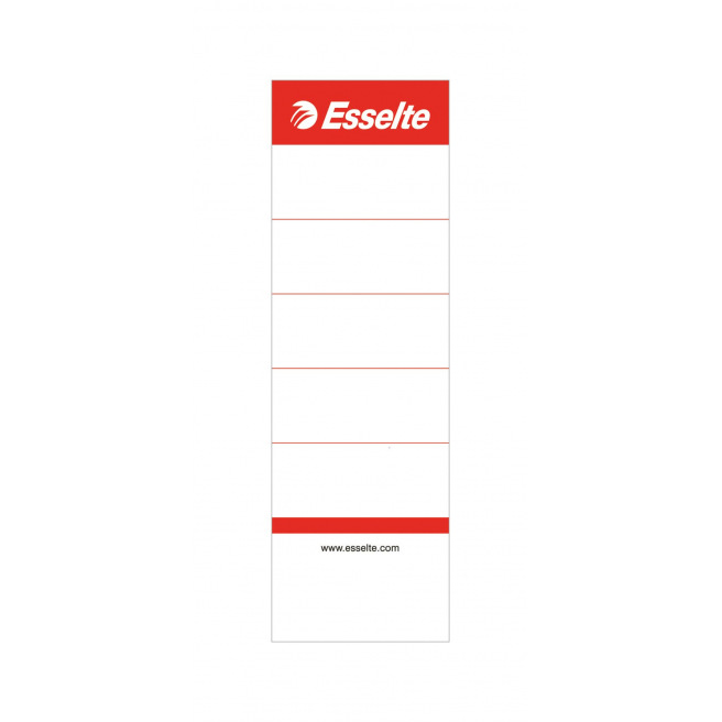 Kartonnen etiket voor de rug van Esselte-map