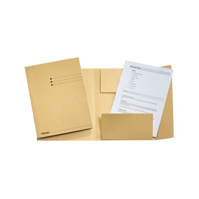 Esselte A4 kartonnen map met 3 kleppen, 275 g Esselte A4 kartonnen map met 3 kleppen, 275 g