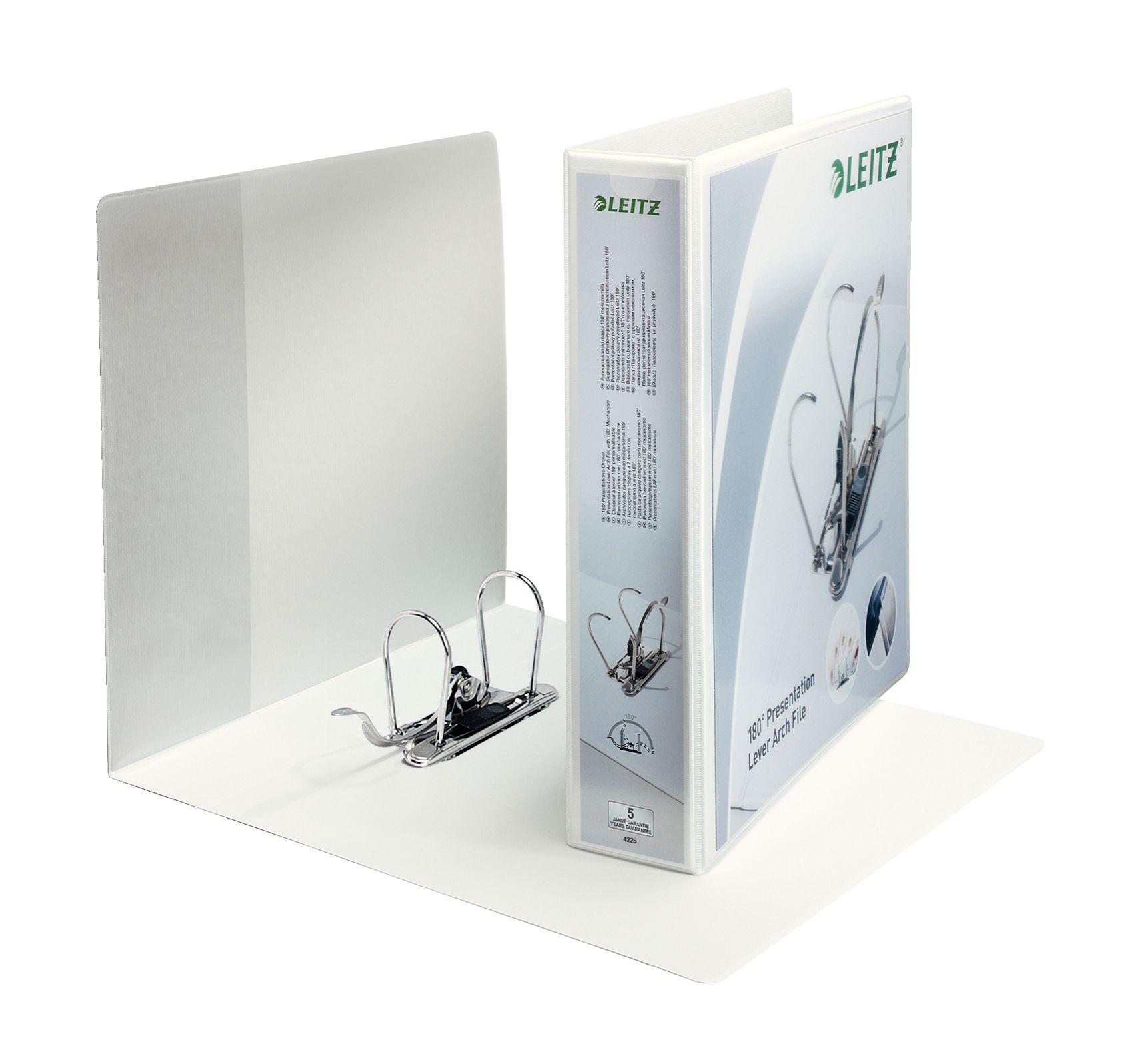 Classeur A4 Leitz WOW Dos 50mm Vert - Mécanisme à Levier - Capacité 350 Feuilles