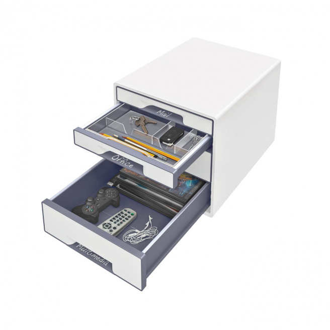 Leitz WOW Sorteerblok - 4 lades Leitz WOW Sorteerblok - 4 lades