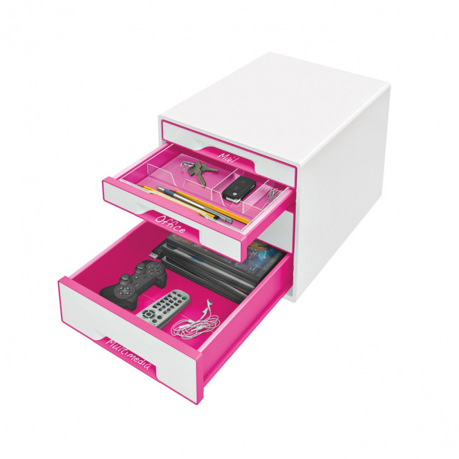 Leitz WOW Sorteerblok - 4 lades Leitz WOW Sorteerblok - 4 lades