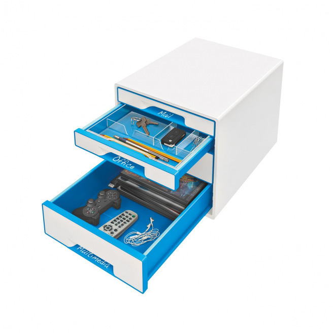 Leitz WOW Sorteerblok - 4 lades Leitz WOW Sorteerblok - 4 lades