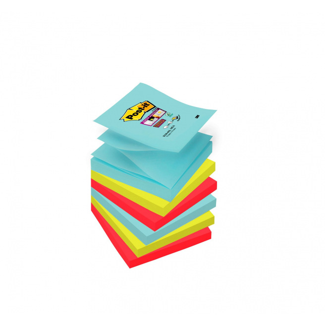 Bloc de notes Postit ZNOTES SUPER STICKY 76 x 76 mm lot de 6 blocs