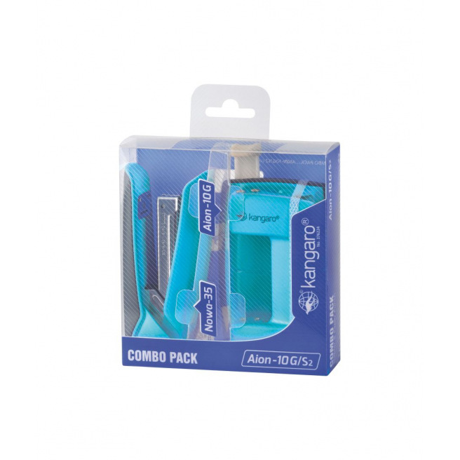 LEITZ kit mini agrafeuse et perforateur Nexxt WOW, bleu
