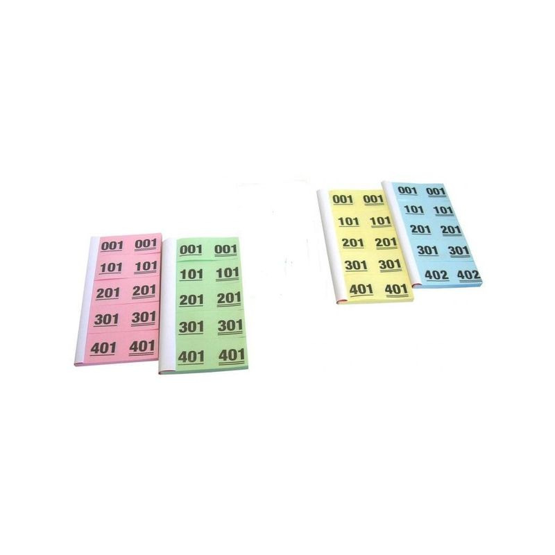Lot De 10 Carnets Tickets Vestiaire - Numérotés 1 à 1000, 10 Couleurs - 4