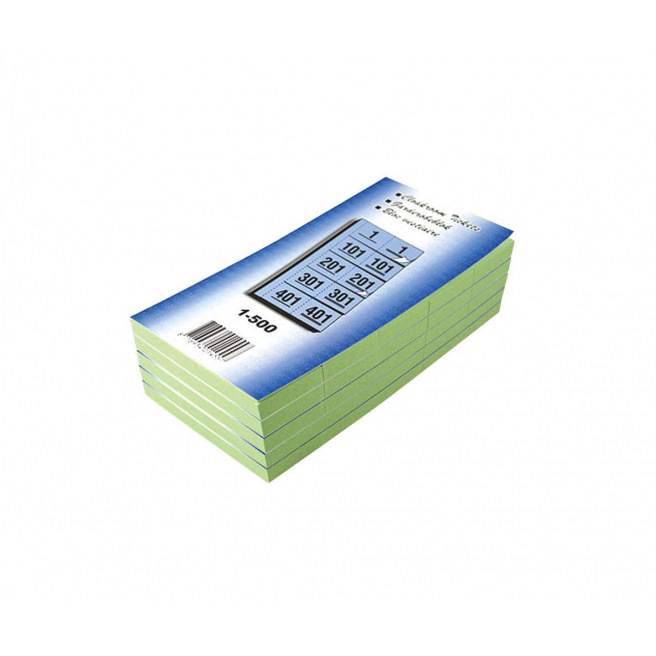 Garderobeblok - dubbele genummerde kaartjes van 1 tot 500 Garderobeblok - dubbele genummerde kaartjes van 1 tot 500