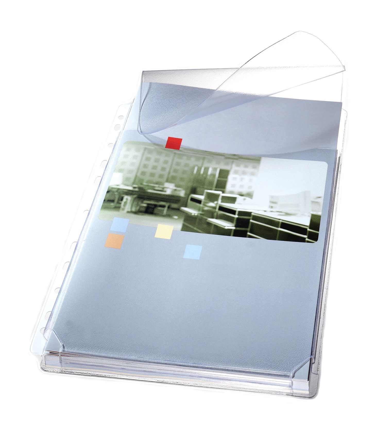 Lot De 48 Pochettes Plastique A4 Perforées - 8 Couleurs - Avec Rabat Et Bouton Pression - Pour Rangement Bureau, école, Maison