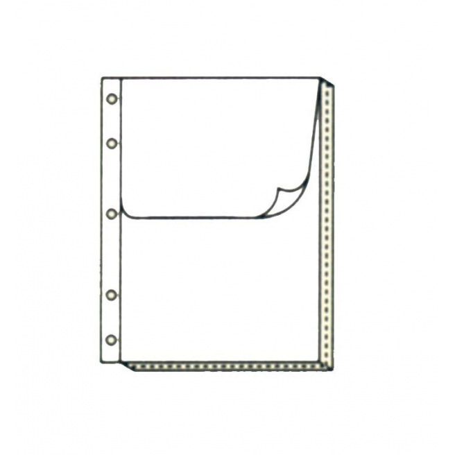 Pochette perforée à rabat et soufflet A4 Pochette perforée à rabat et soufflet A4