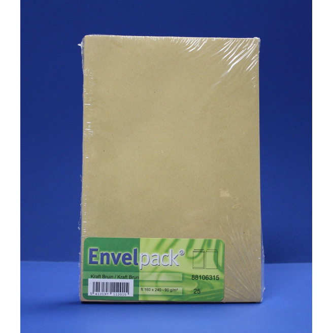 Bruine envelopzakken - pakket van 25 Bruine envelopzakken - pakket van 25