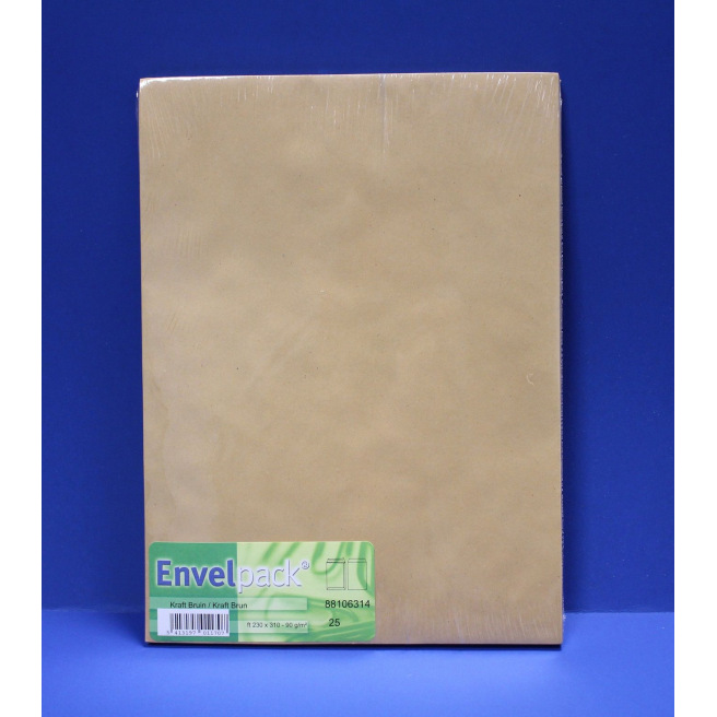 Enveloppes sacs brunes - paquet de 25 Enveloppes sacs brunes - paquet de 25