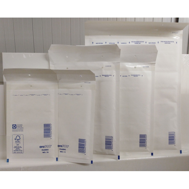 Enveloppe sac blanche à bulles d'air Enveloppe sac blanche à bulles d'air