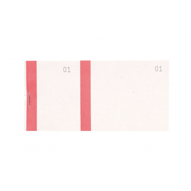 Blok van 100 tickets met dubbele nummering - set van 10 Blok van 100 tickets met dubbele nummering - set van 10