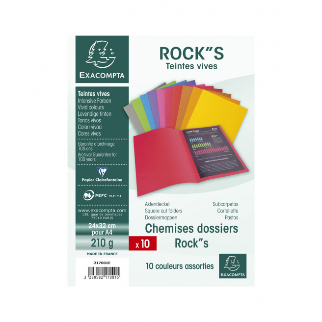 Exacompta ROCK"S Kartonnen Overhemden 210 g - A4