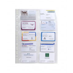 Pochettes perforées A4 pour cartes de visite - sachet de 10 Pochettes perforées A4 pour cartes de visite - sachet de 10