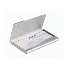 Hoesje voor visitekaartjes van duurzaam mat aluminium