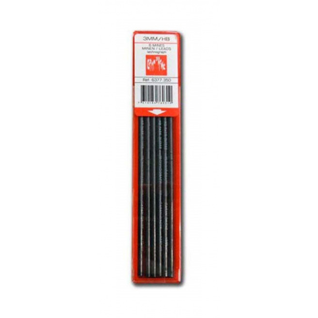 Caran d'ache 3 mm 3B potloden - doosje van 6