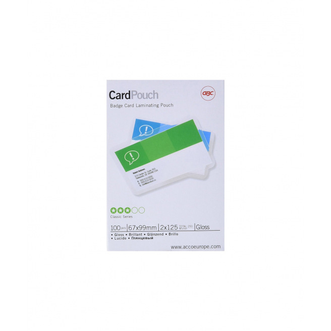 GBC-lamineerhoezen - 2 x 125 micron - pakket van 100 GBC-lamineerhoezen - 2 x 125 micron - pakket van 100