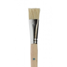 Plat penseel met korte steel Plat penseel met korte steel