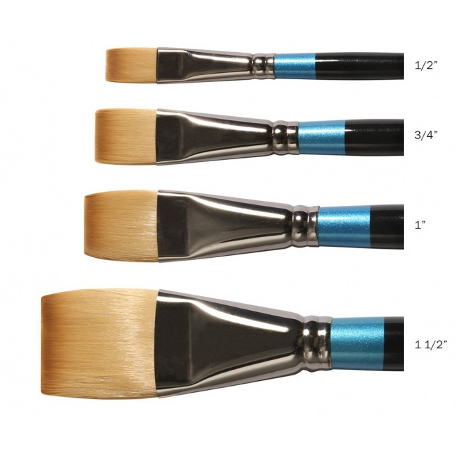 Daler-Rowney AQUAFINE Penseel - synthetische haren - serie 55 kort plat Daler-Rowney AQUAFINE Penseel - synthetische haren - serie 55 kort plat