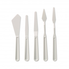 Reeves plastic schildermessen - set van 5 Reeves plastic schildermessen - set van 5