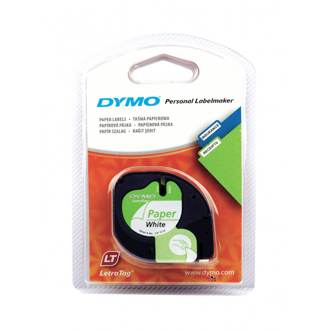 Ruban pour étiqueteuse Dymo LETRATAG 12 mm