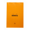 Bloc-notes agrafé RHODIA - feuilles JAUNES - A4+ - ligné