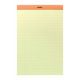 Bloc-notes agrafé RHODIA - feuilles jaunes - A4+ - ligné