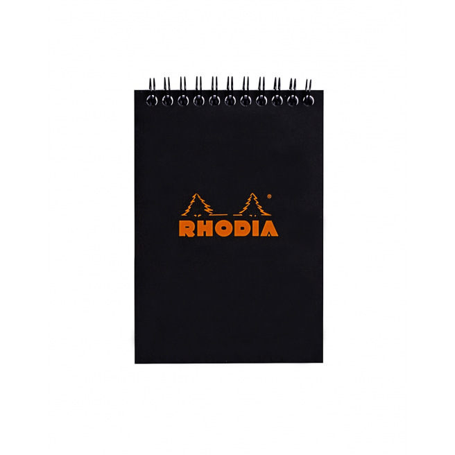 RHODIA Cahier à spirale 'Note Book', A5, ligné, noir - Bloc note