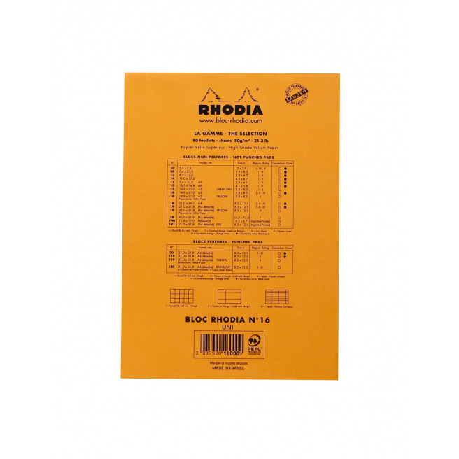 Bloc-notes agrafé RHODIA