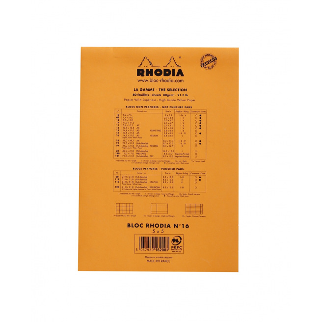 Bloc-notes agrafé RHODIA