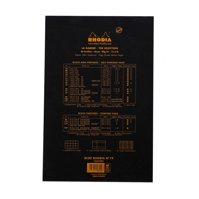 Bloc-notes agrafé RHODIA