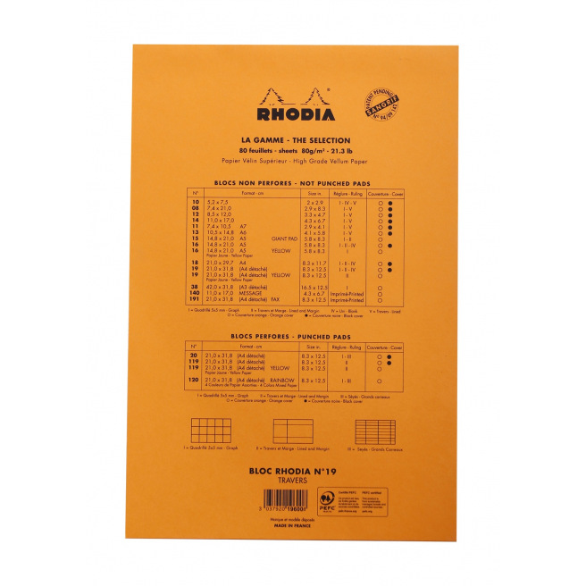 Bloc-notes agrafé RHODIA
