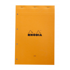 Bloc-notes agrafé RHODIA - perforation 4 trous - A4+ Bloc-notes agrafé RHODIA - perforation 4 trous - A4+