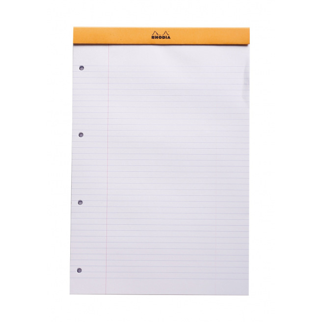 Bloc-notes agrafé RHODIA - perforation 4 trous - A4+ Bloc-notes agrafé RHODIA - perforation 4 trous - A4+