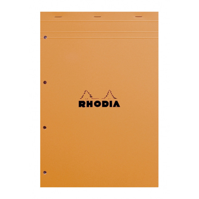 Bloc-notes agrafé RHODIA - perforation 4 trous - A4+ Bloc-notes agrafé RHODIA - perforation 4 trous - A4+