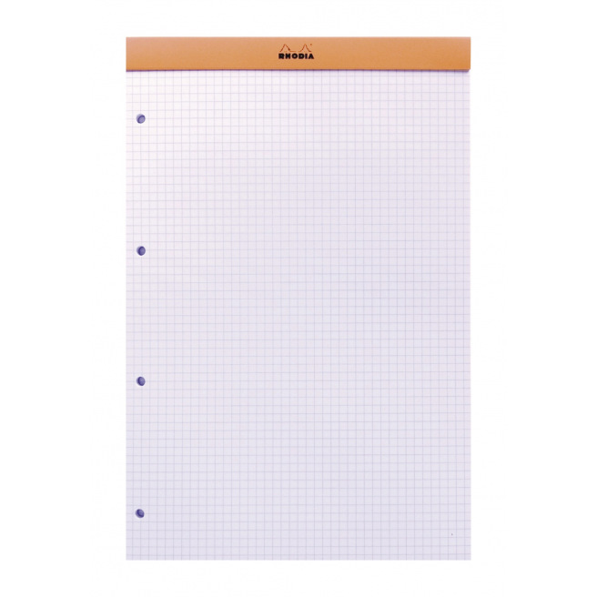 Bloc-notes agrafé RHODIA - perforation 4 trous - A4+ Bloc-notes agrafé RHODIA - perforation 4 trous - A4+