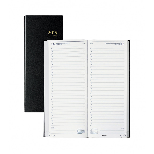 Agenda Brepols SATURNUS 101 - 12,8 x 33 cm - 1 dag op 2 pagina's