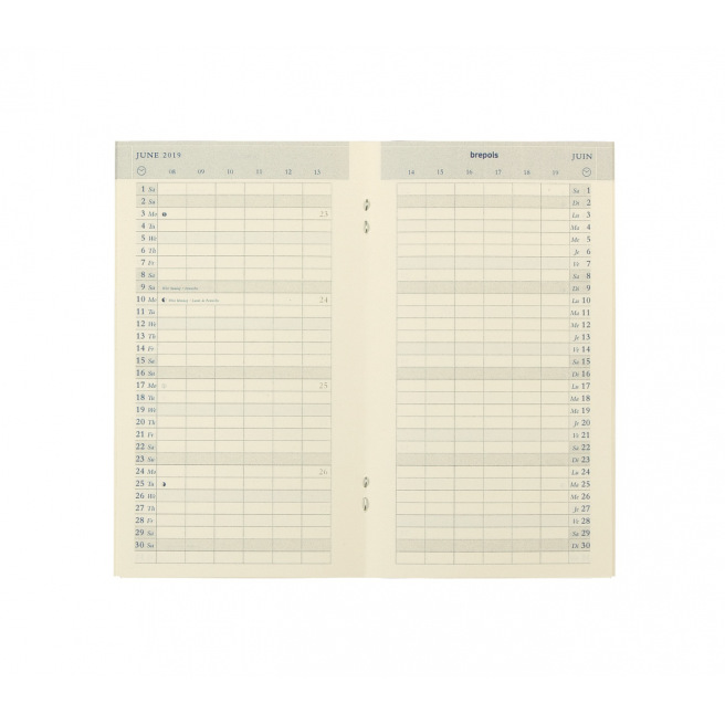 Agenda Brepols PLAN-O-RAMA - 9,2 x 16 cm - 1 mois sur 2 pages Agenda Brepols PLAN-O-RAMA - 9,2 x 16 cm - 1 mois sur 2 pages