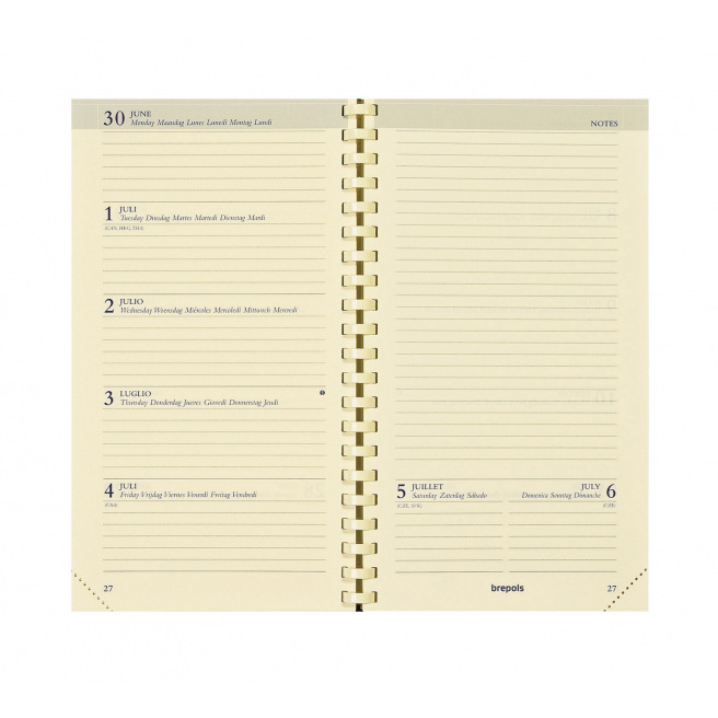 Agenda Brepols NOTAPLAN - 9 x 16 cm - 1 semaine sur 2 pages + notes Agenda Brepols NOTAPLAN - 9 x 16 cm - 1 semaine sur 2 pages + notes