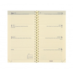 Agenda Brepols INTERPLAN - 9 x 16 cm - 1 semaine sur 2 pages