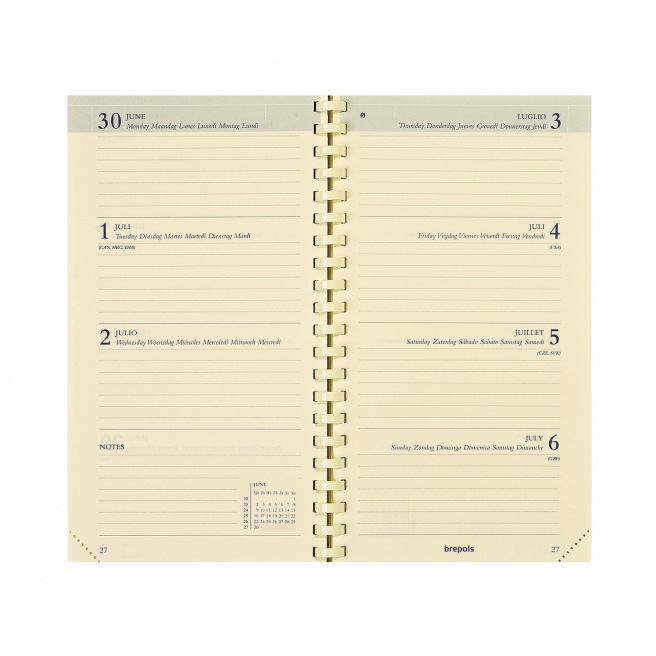 Brepols INTERPLAN Agenda - 9 x 16 cm - 1 week over 2 pagina's Brepols INTERPLAN Agenda - 9 x 16 cm - 1 week over 2 pagina's