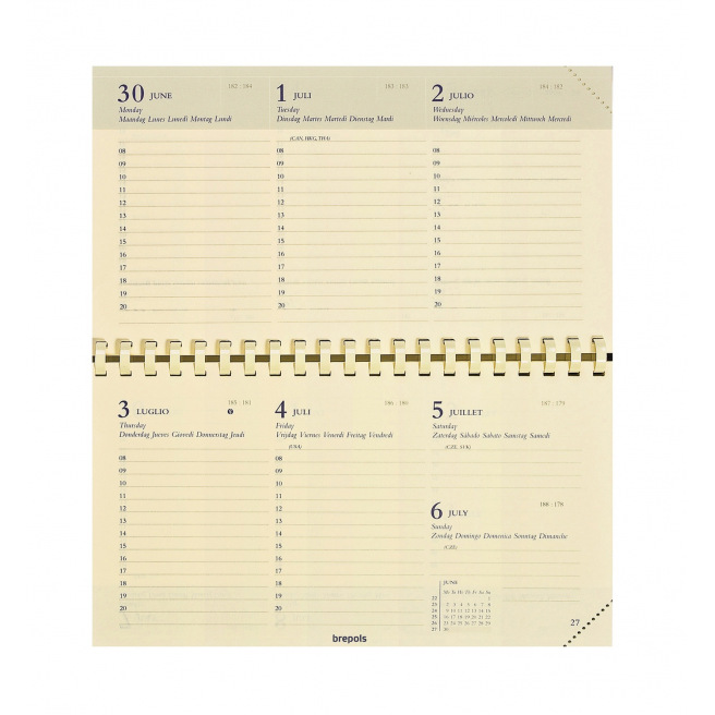 Agenda Brepols OMNIPLAN - 16 x 9 cm - 1 week op 2 pagina's