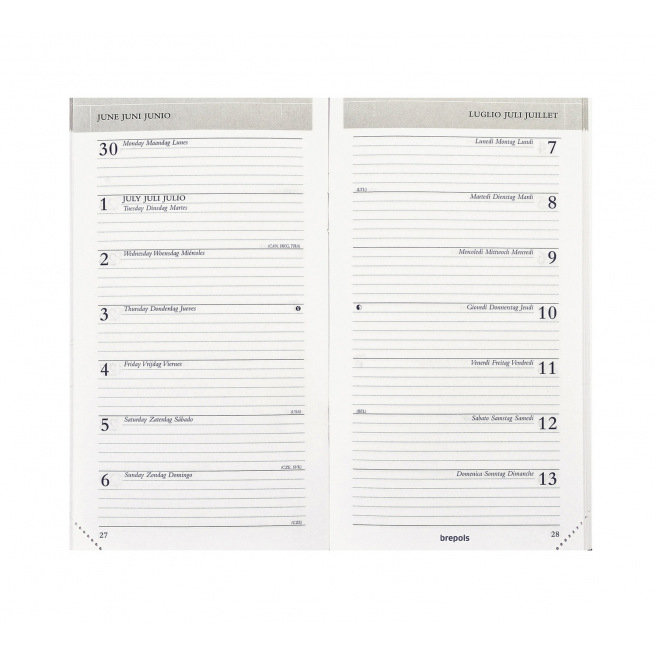 Agenda Brepols BREPLAN - 9 x 16 cm - 1 week per pagina Agenda Brepols BREPLAN - 9 x 16 cm - 1 week per pagina