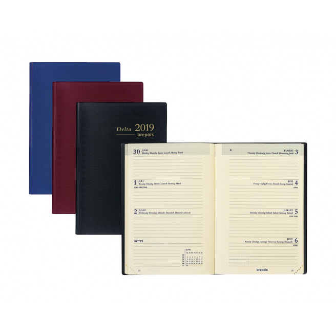 Agenda Brepols DELTA - 8,1 x 12 cm - 1 semaine sur 2 pages