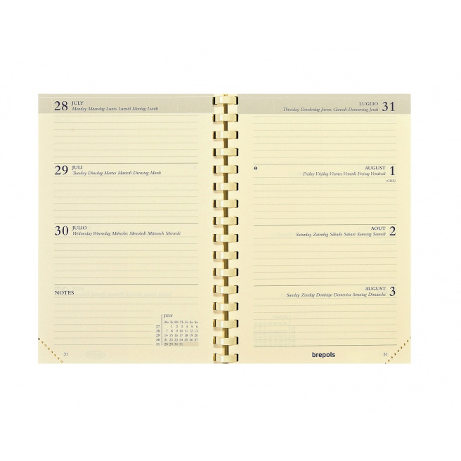 Agenda Brepols DELTA - 8,1 x 12 cm - 1 week op 2 pagina's